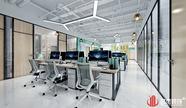 辦公區(qū)裝修設計效果圖